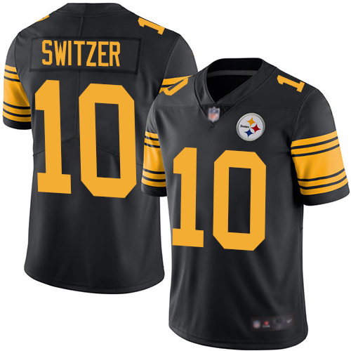 Youth Pittsburgh Steelers Football 10 Limited Black Ryan Switzer Rush Vapor Untouchable Nike NFL Jersey